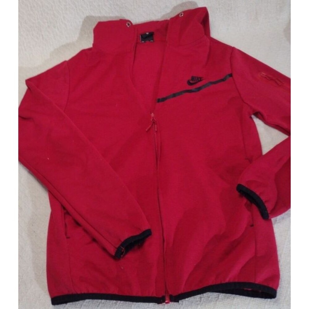Nike Men's Tech Fleece Full Zip Hoodie Red, Size M
